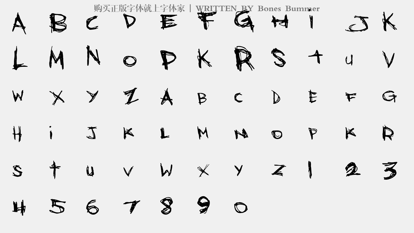 Bones Bummer免费字体下载 英文字体免费下载尽在字体家