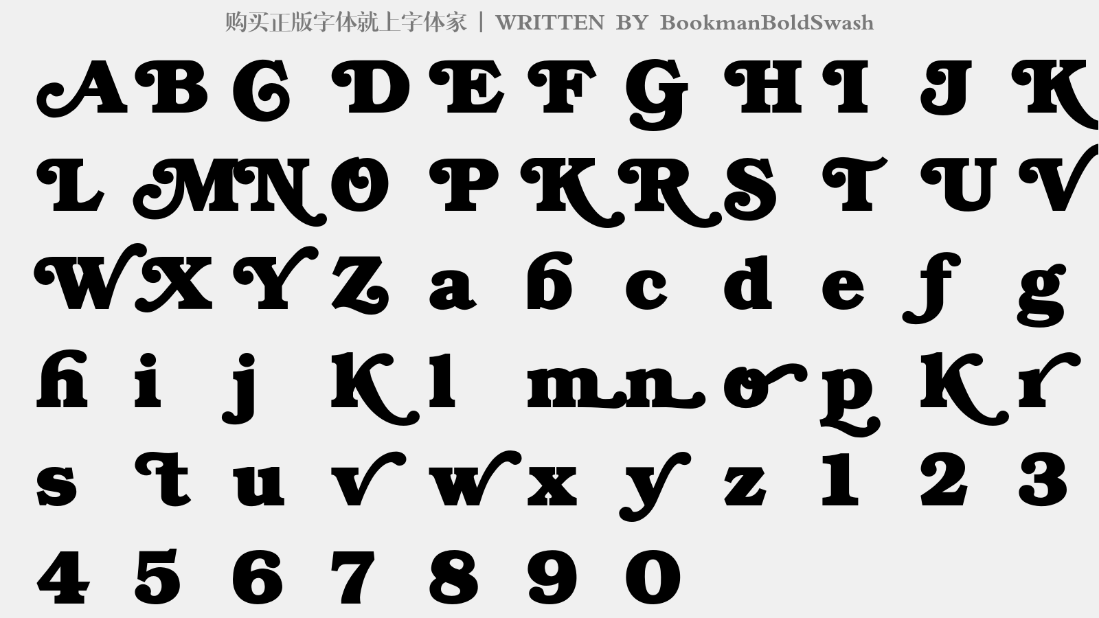 字体预览 大写字母/小写字