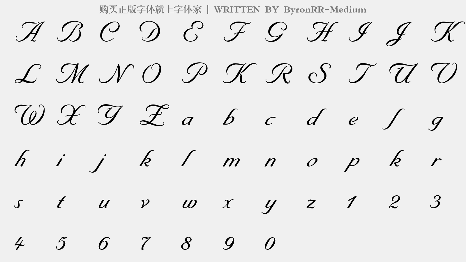 ByronRR-Medium - 大写字母/小写字母/数字