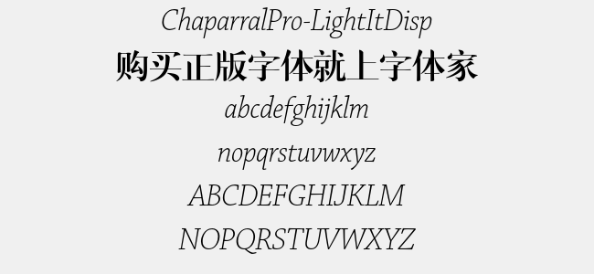 ChaparralPro-LightItDisp