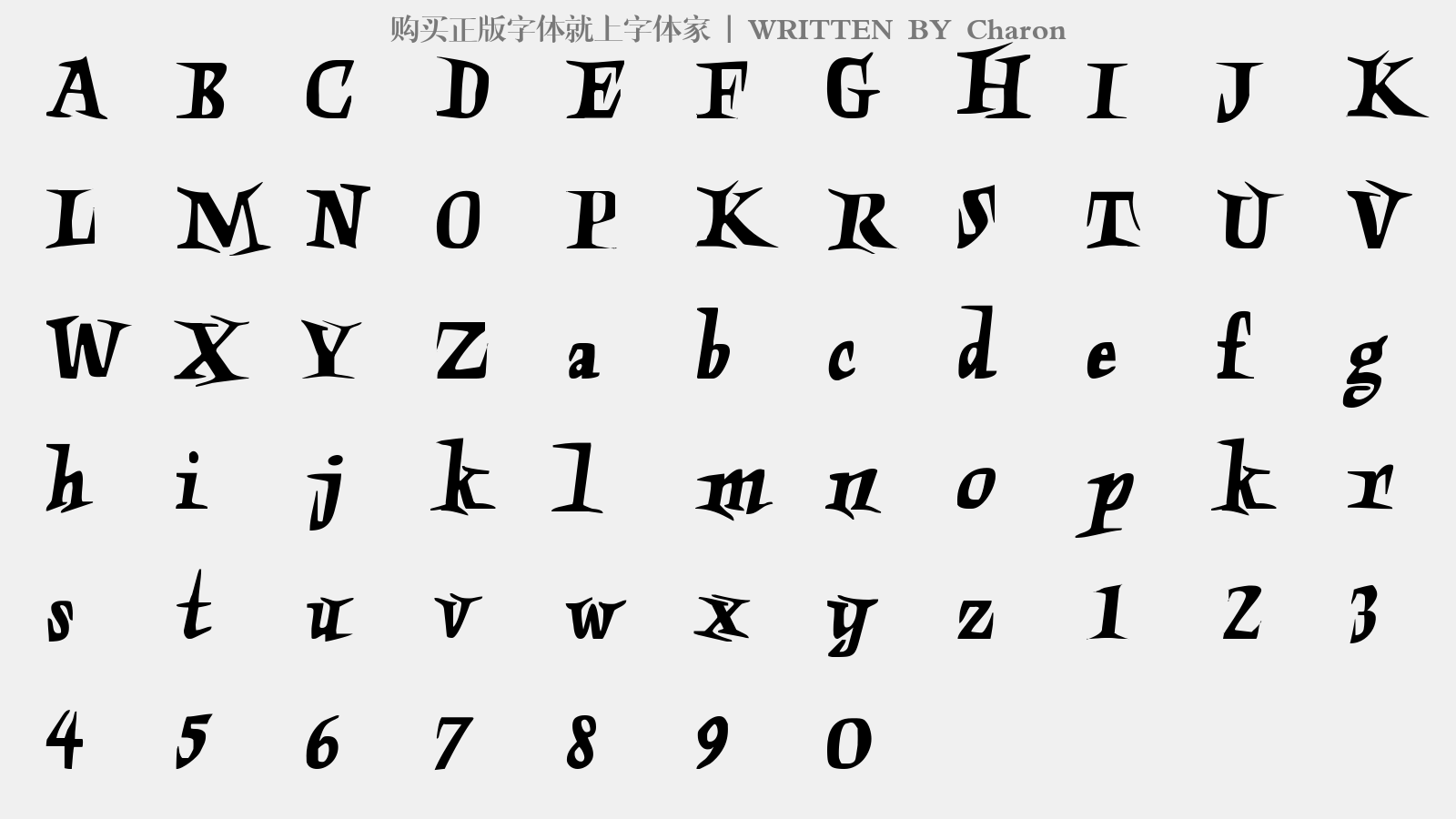 Charon - 大写字母/小写字母/数字