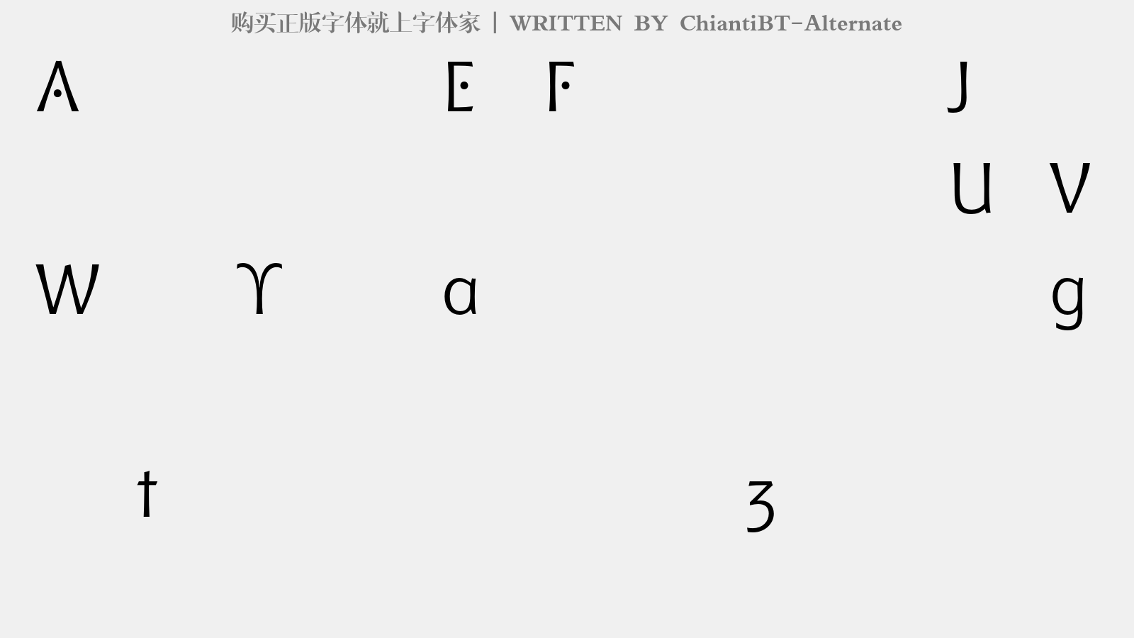 ChiantiBT-Alternate - 大写字母/小写字母/数字