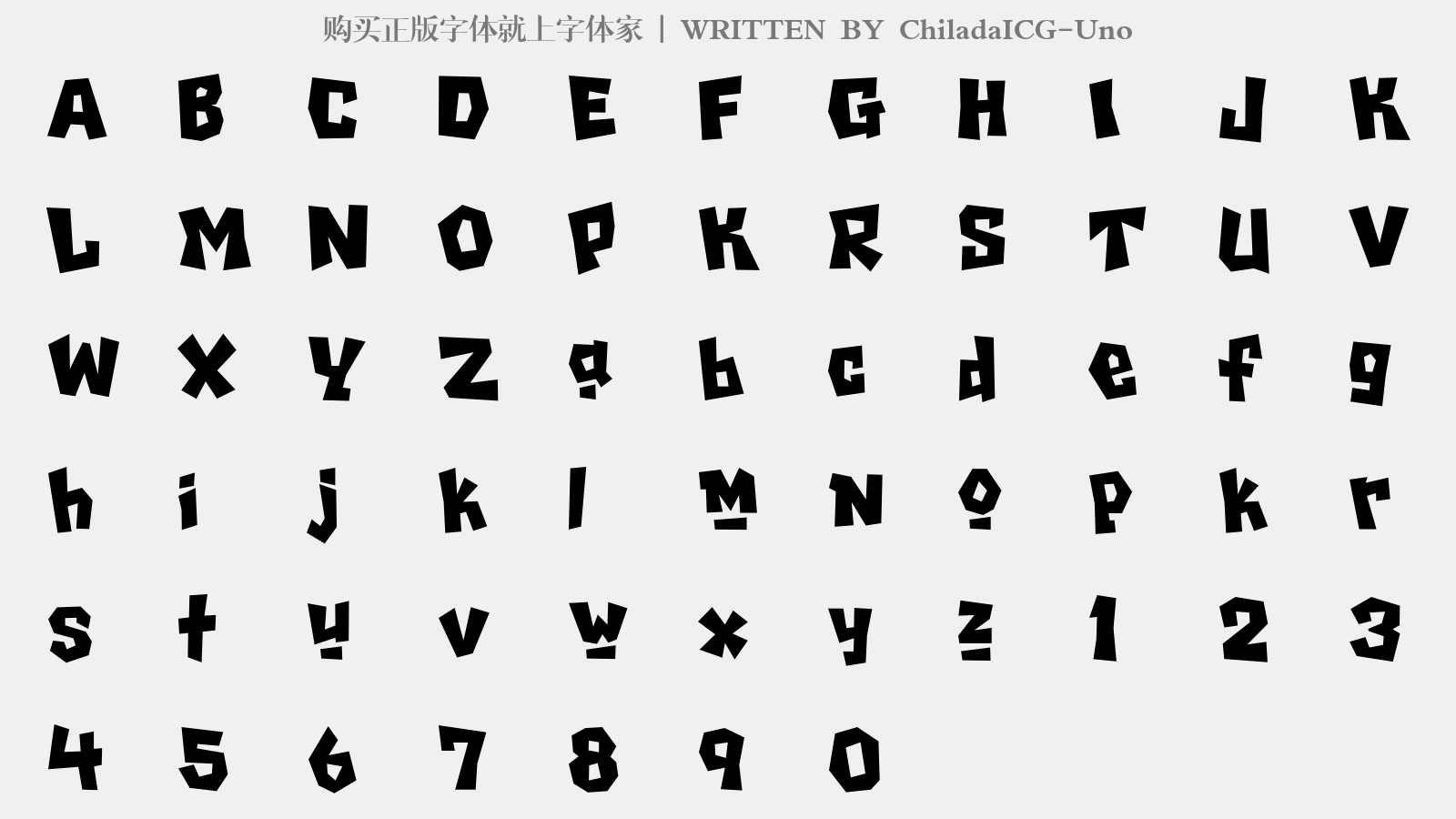 ChiladaICG-Uno - 大写字母/小写字母/数字