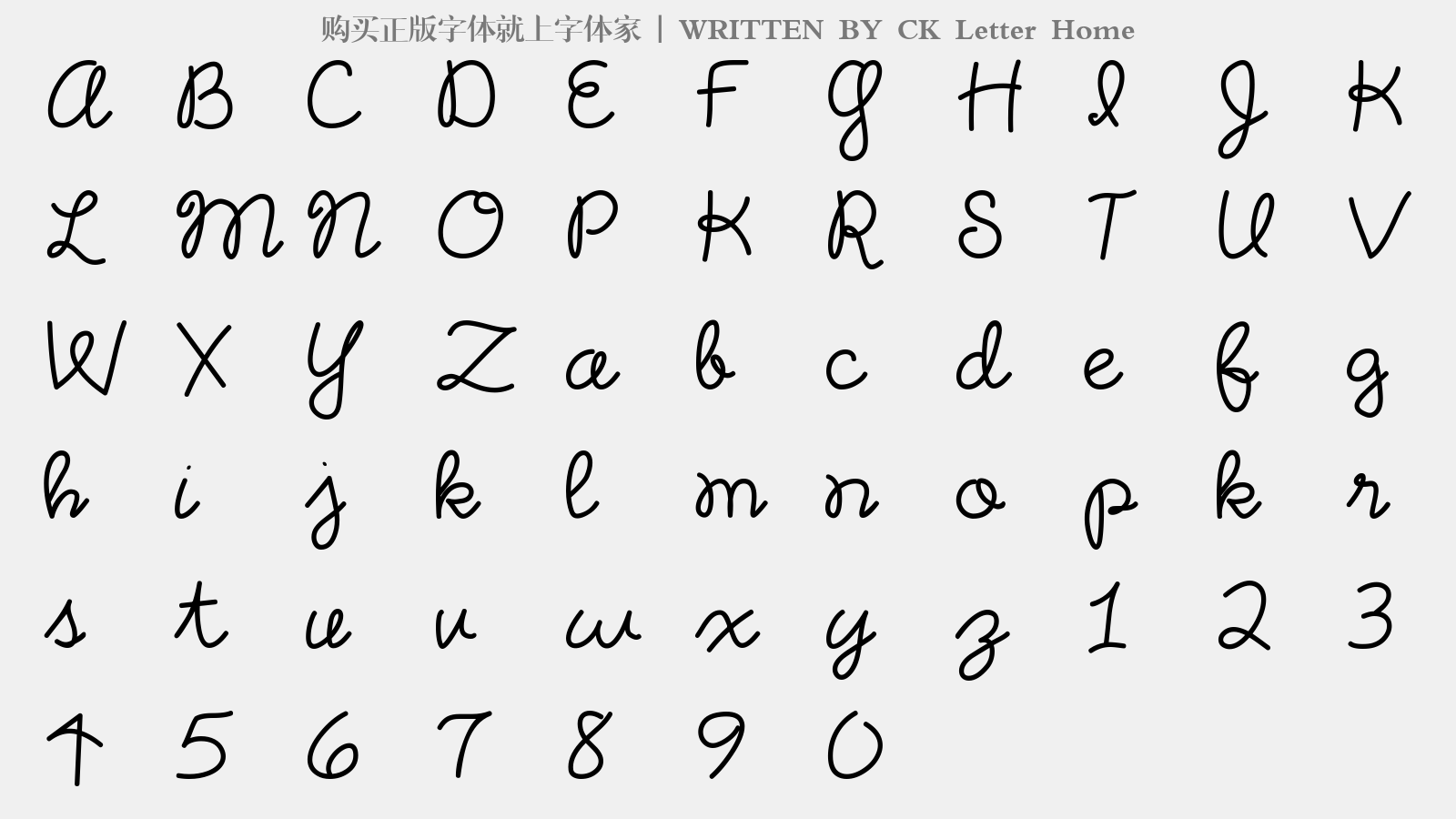 CK Letter Home免费字体下载 - 英文字体免费下载尽在字体家