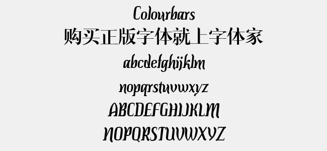 Colourbars免费字体下载 - 英文字体免费下载尽在字体家