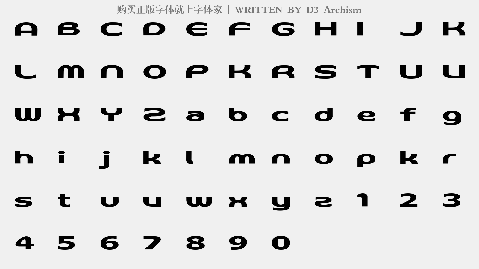 d3 archism - 大写字母/小写字母/数字