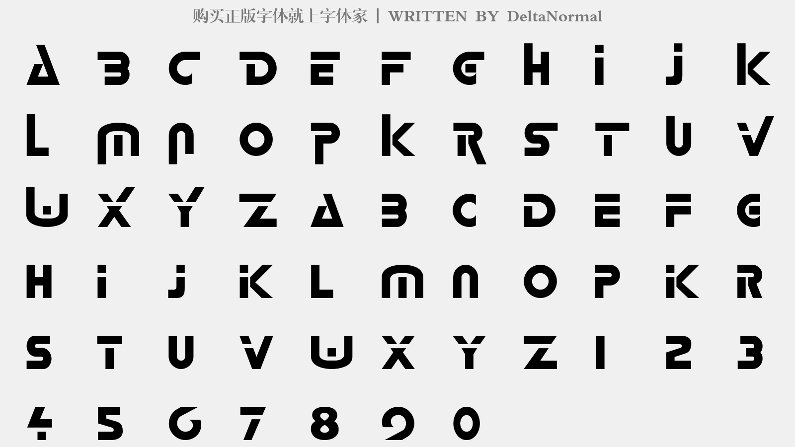 deltanormal - 大写字母/小写字母/数字