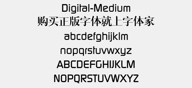 digital-medium免费字体下载 - 英文字体免费下载尽在字体家
