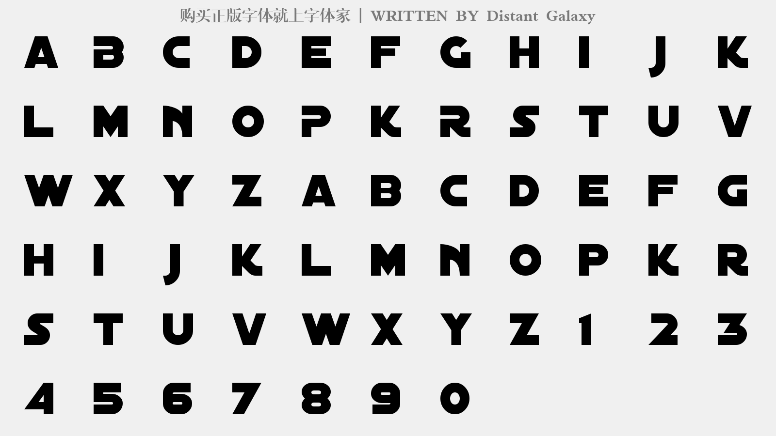 distant galaxy - 大写字母/小写字母/数字