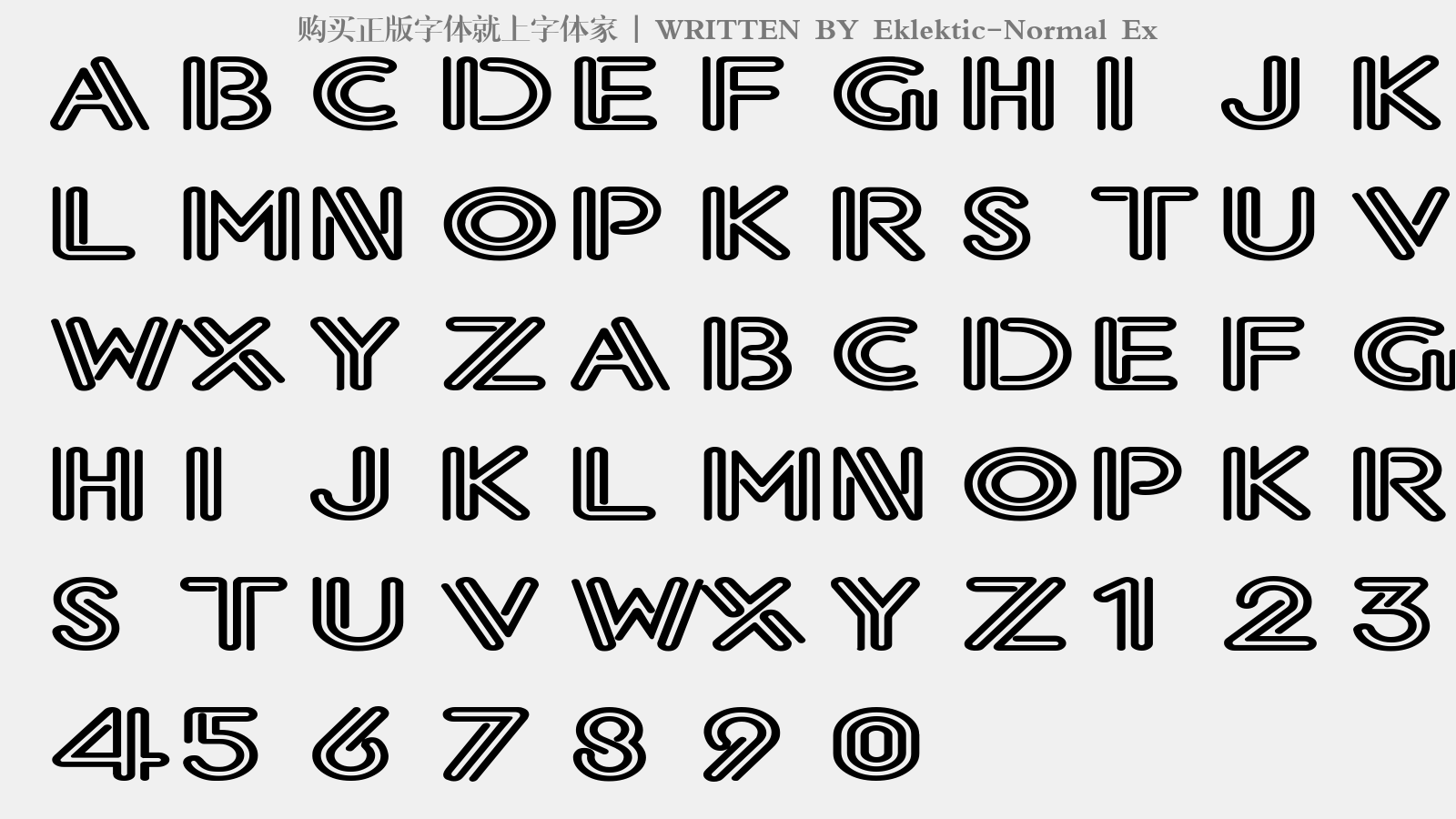 eklektic-normal ex免费字体下载 - 英文字体免费下载尽在字体家