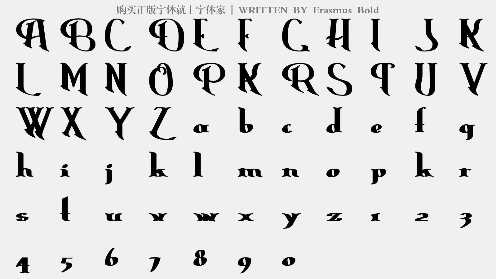 字体预览 大写字母/小写字母/数