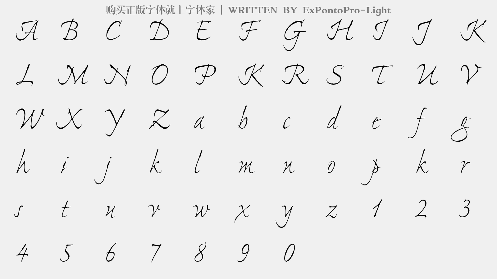 ExPontoPro-Light - 大写字母/小写字母/数字