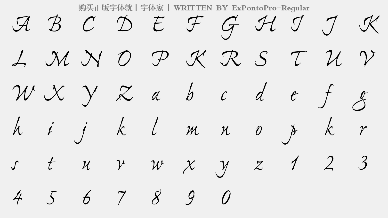 ExPontoPro-Regular - 大写字母/小写字母/数字