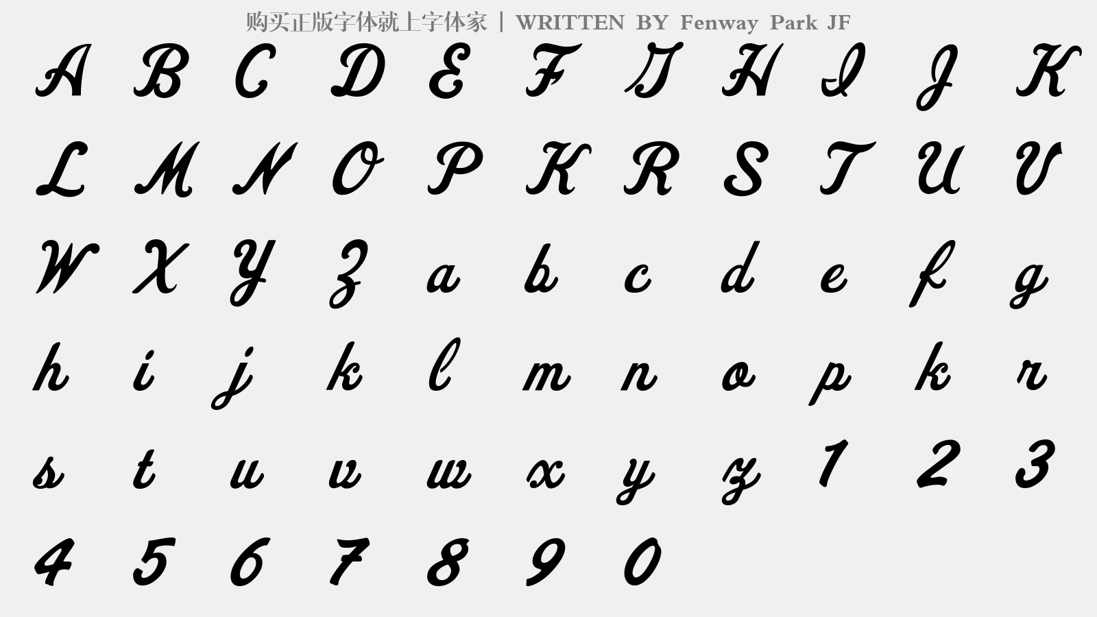 Fenway Park JF免费字体下载 英文字体免费下载尽在字体家