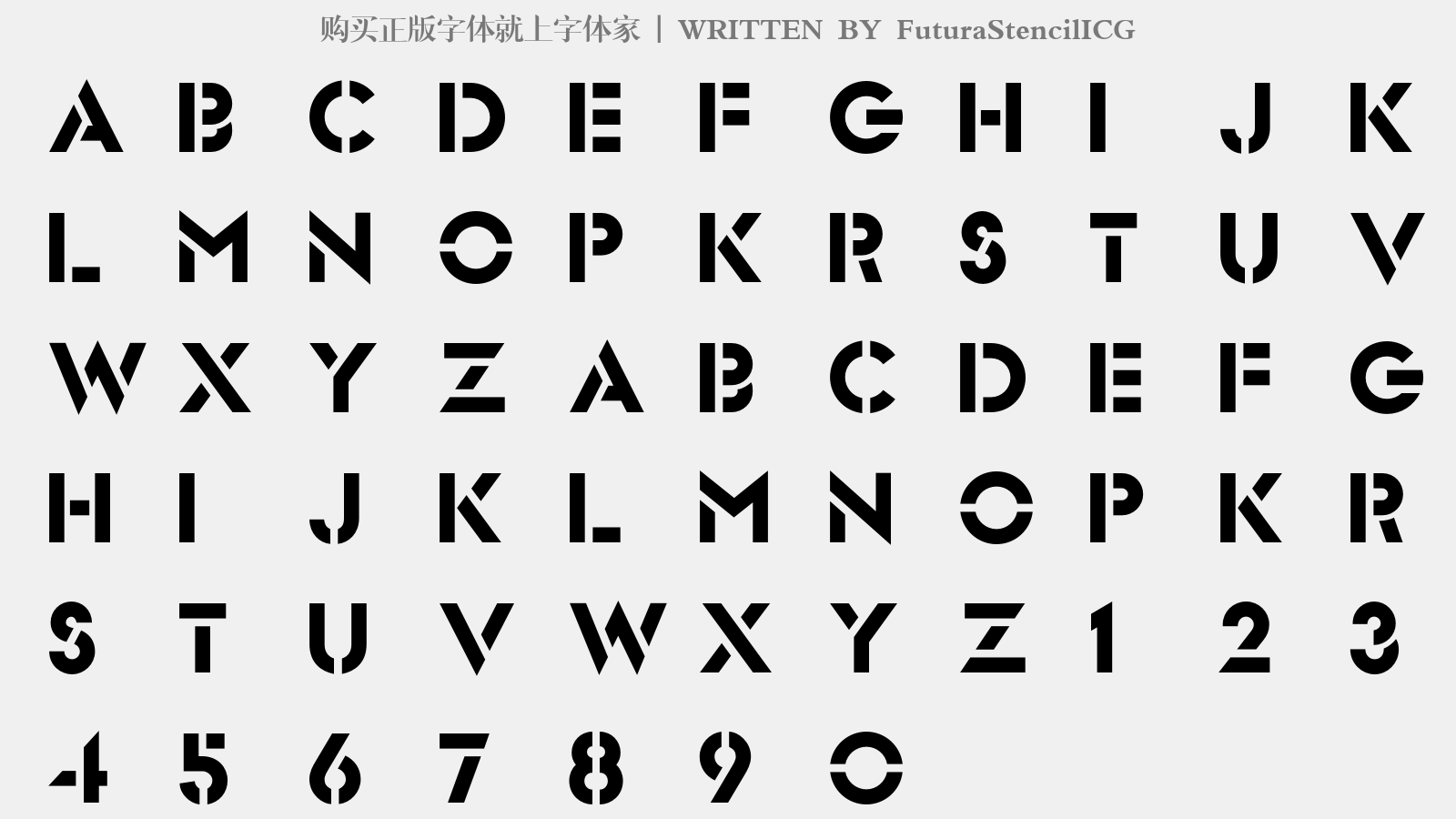 futurastencilicg免费字体下载 - 英文字体免费下载尽在字体家