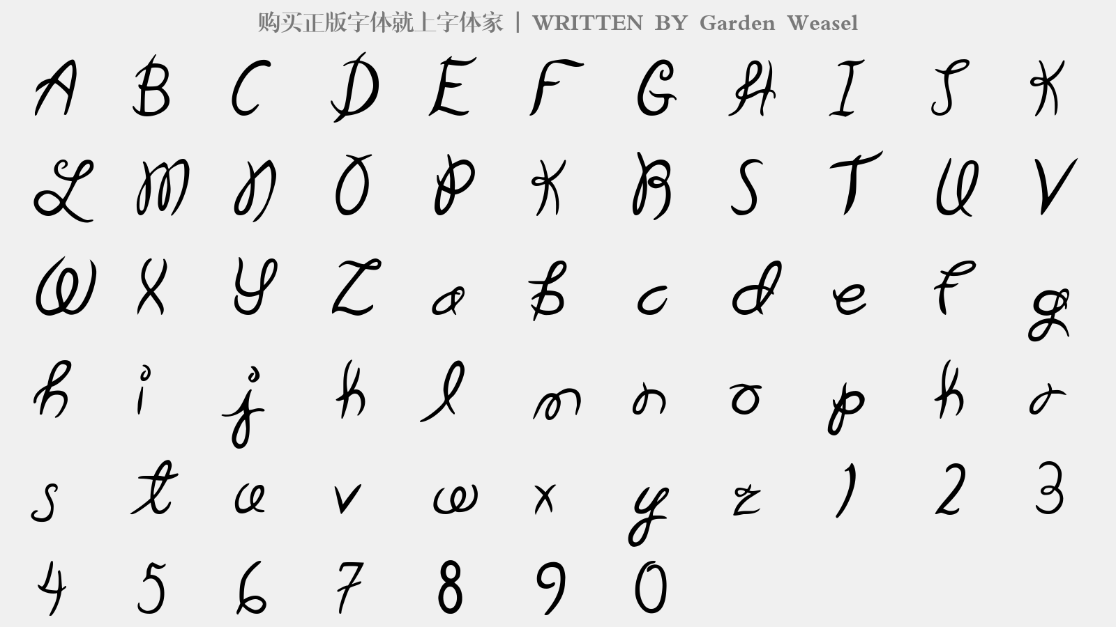 garden weasel - 大写字母/小写字母/数字