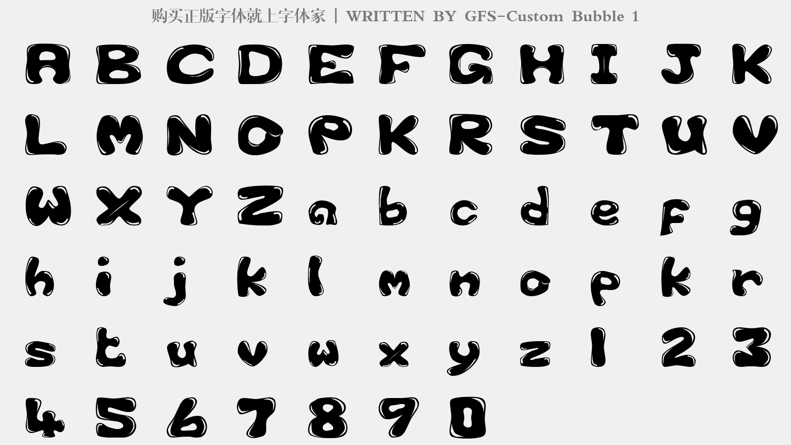 gfs-custom bubble 1 - 大寫字母/小寫字母/數字