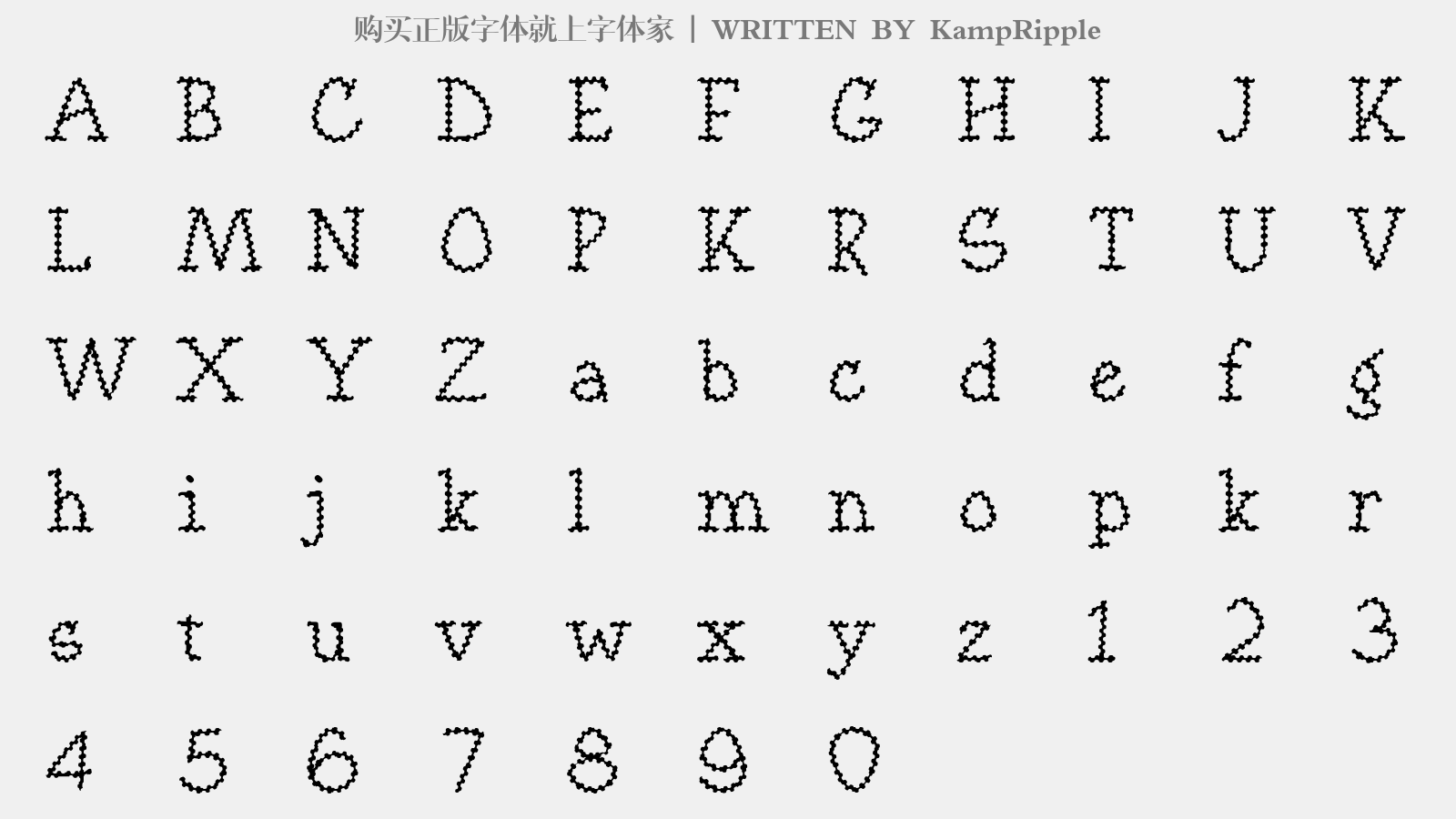 KampRipple - 大写字母/小写字母/数字