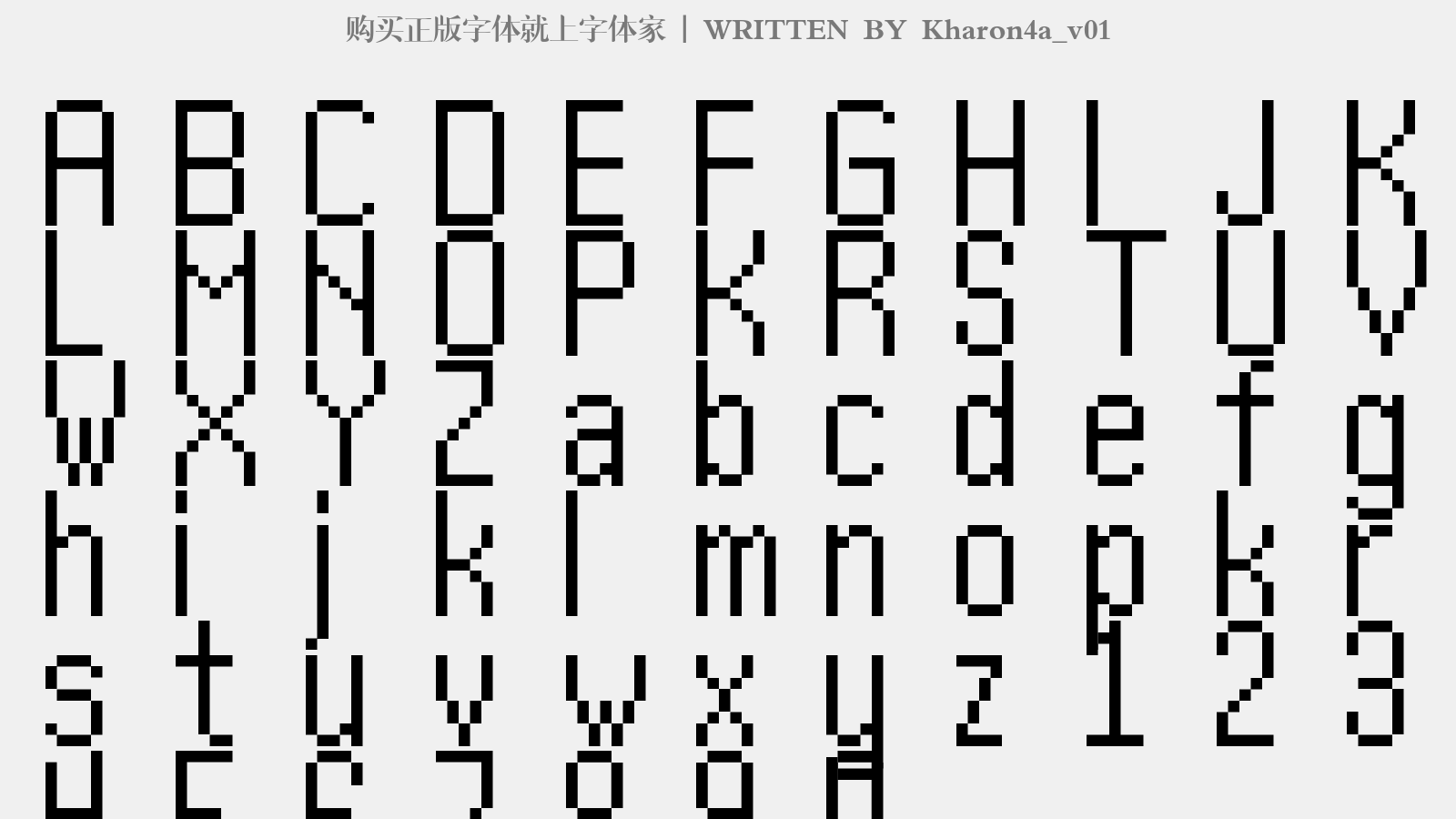 Kharon4a_v01 - 大写字母/小写字母/数字