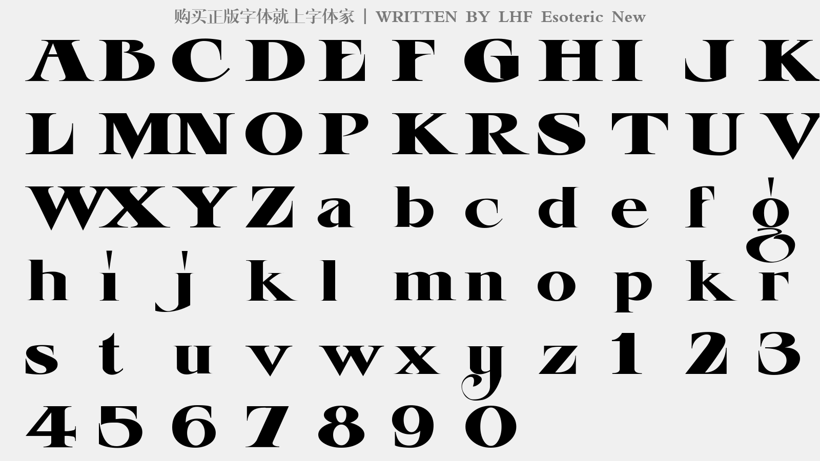 字体预览 大写字母/小