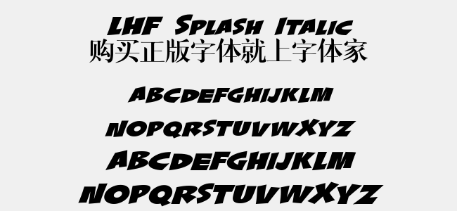LHF Splash Italic