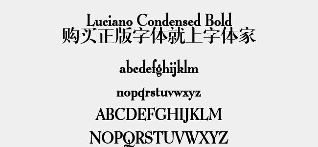 Luciano Condensed Bold