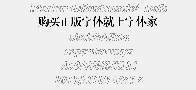 Marker-HollowExtended Italic