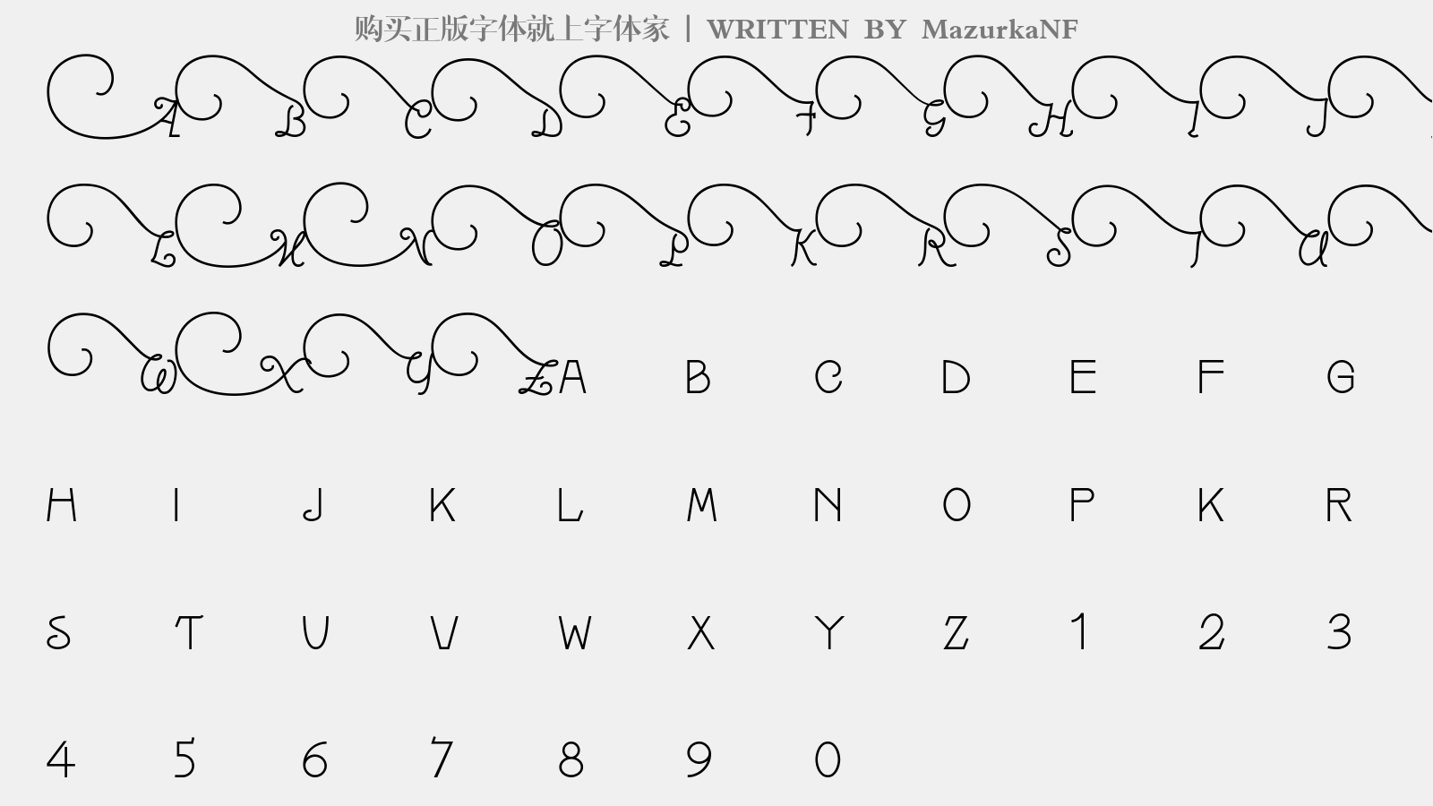 MazurkaNF - 大写字母/小写字母/数字