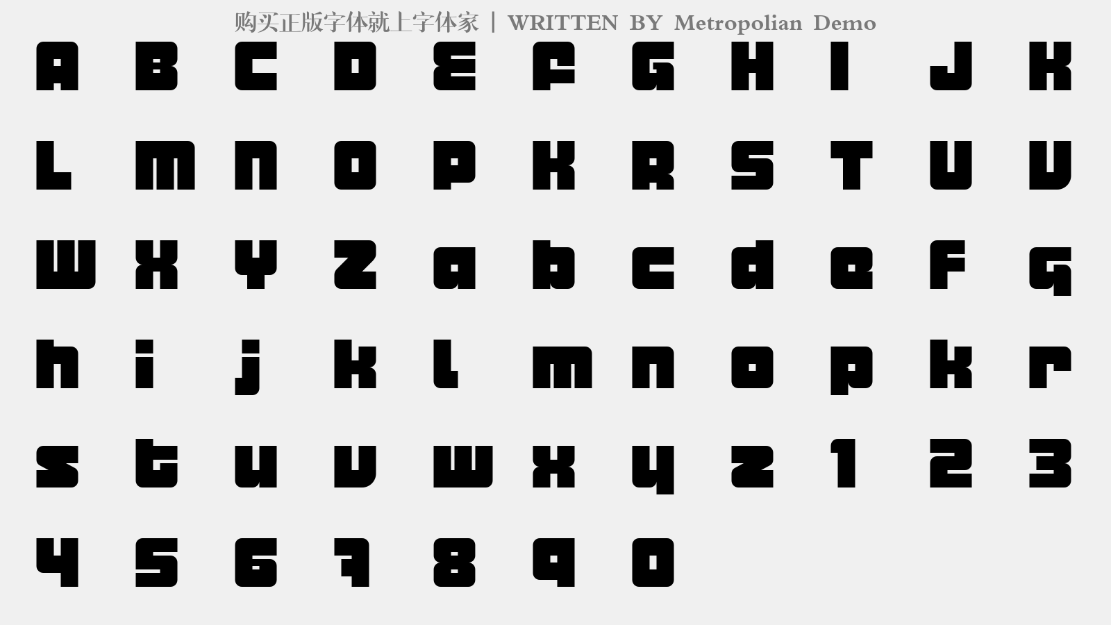 metropolian demo - 大写字母/小写字母/数字