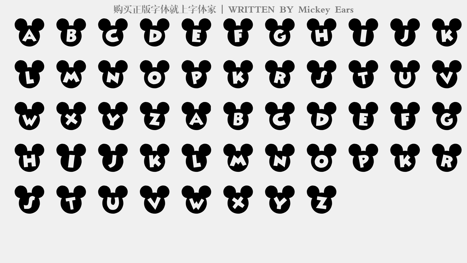 mickey ears免费字体下载 - 英文字体免费下载尽在字体家