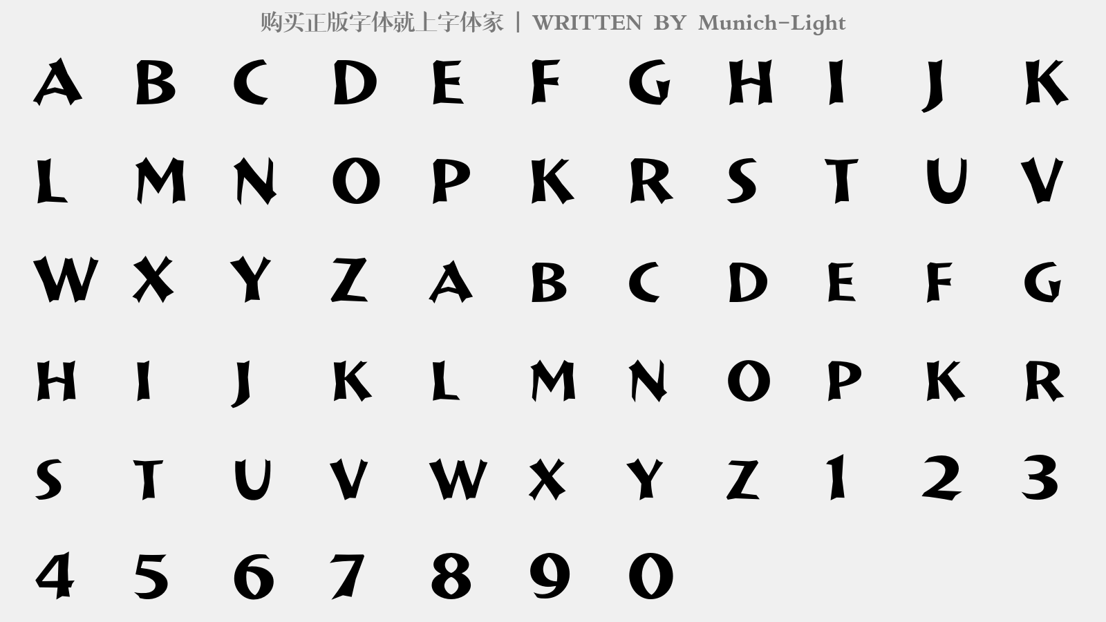 Munich-Light - 大写字母/小写字母/数字