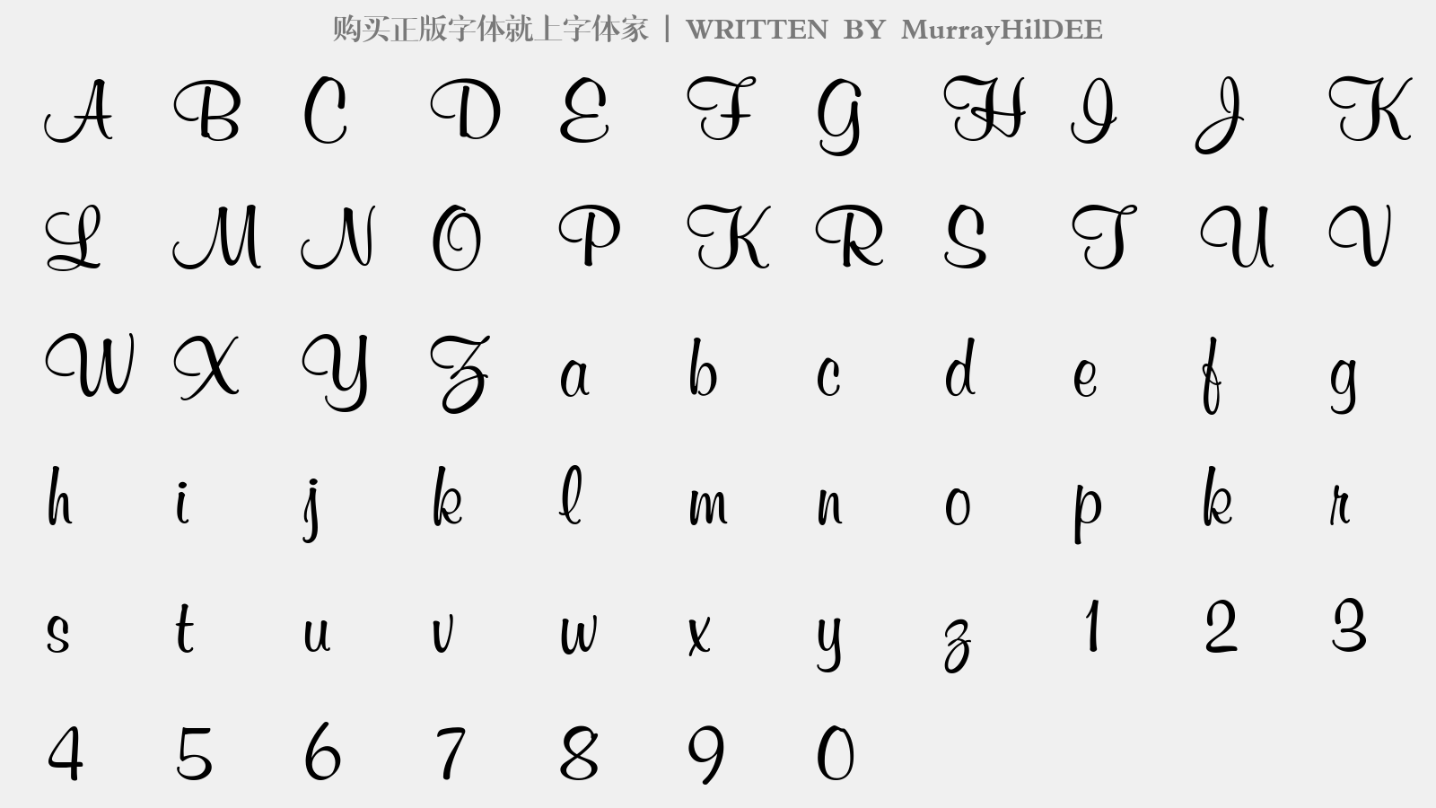 MurrayHilDEE - 大写字母/小写字母/数字
