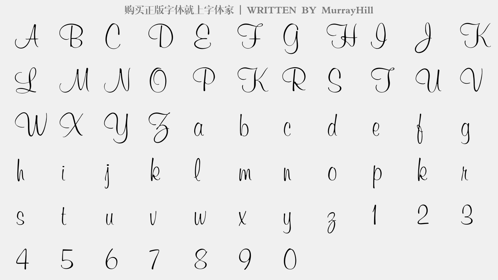 MurrayHill - 大写字母/小写字母/数字