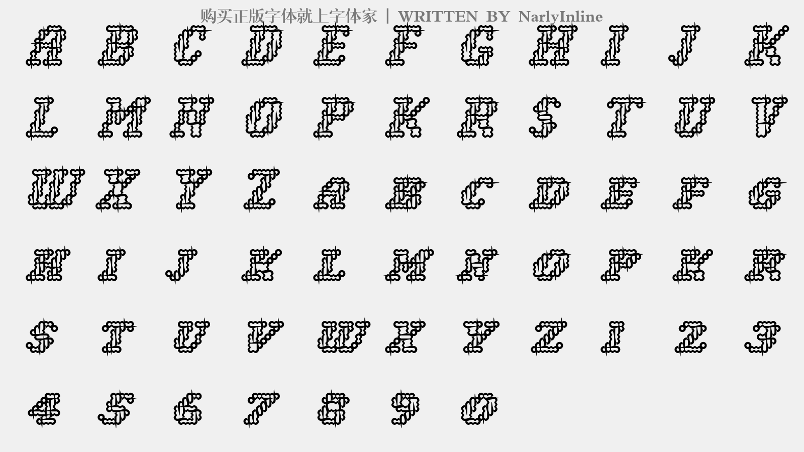 narlyinline免費字體下載 - 英文字體免費下載盡在字體家