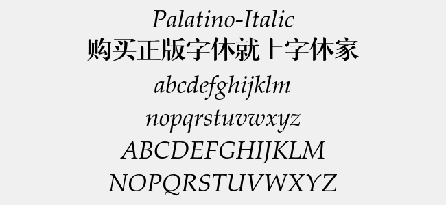 Palatino Italic免费字体下载 英文字体免费下载尽在字体家 