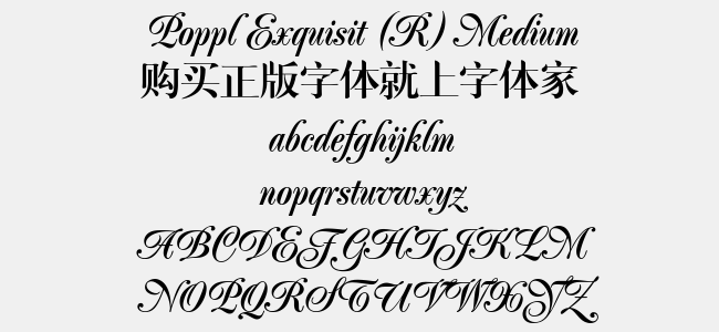 Poppl Exquisit R Medium免费字体下载 英文字体免费下载尽在字体家 Poppl Exquisit R Medium免费字体下载 英文字体免费下载尽在字体家