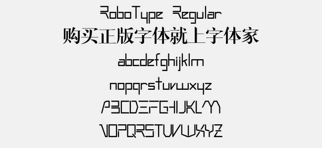 RoboType Regular免费字体下载 - 英文字体免费下载尽在字体家
