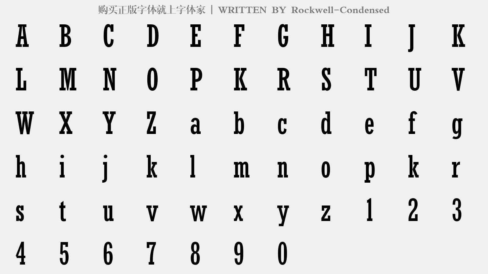 rockwell-condensed免费字体下载 英文字体免费下载尽在字体家