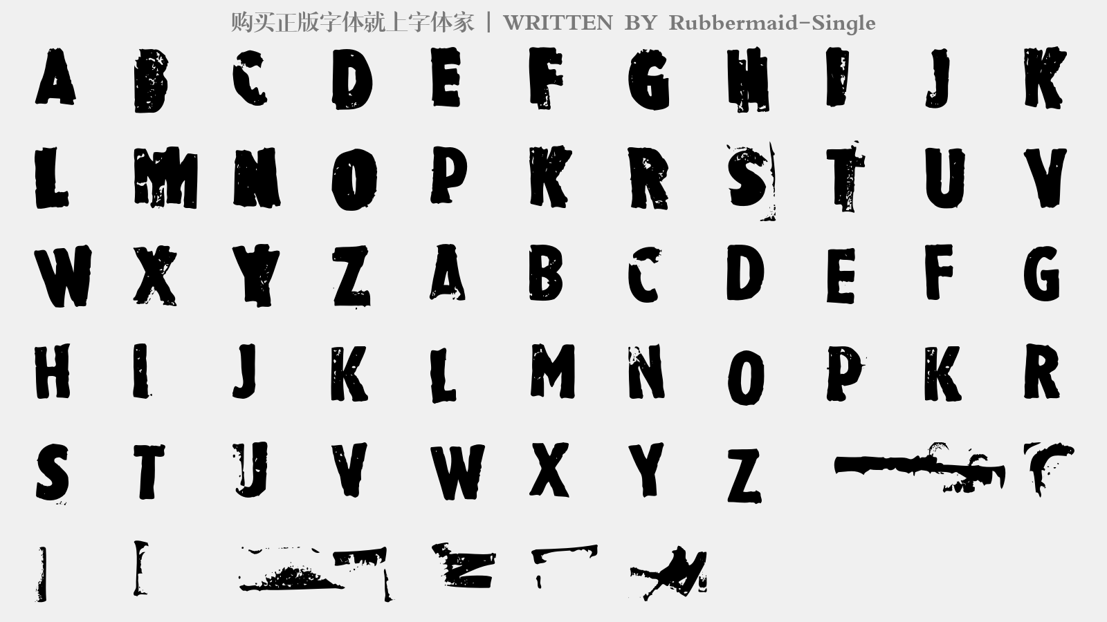 rubbermaid-single免费字体下载 - 英文字体免费下载尽在字体家