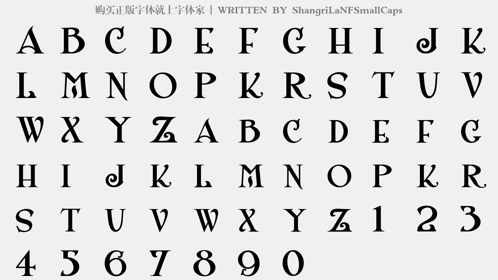shangrilanfsmallcaps - 大写字母/小写字母/数字