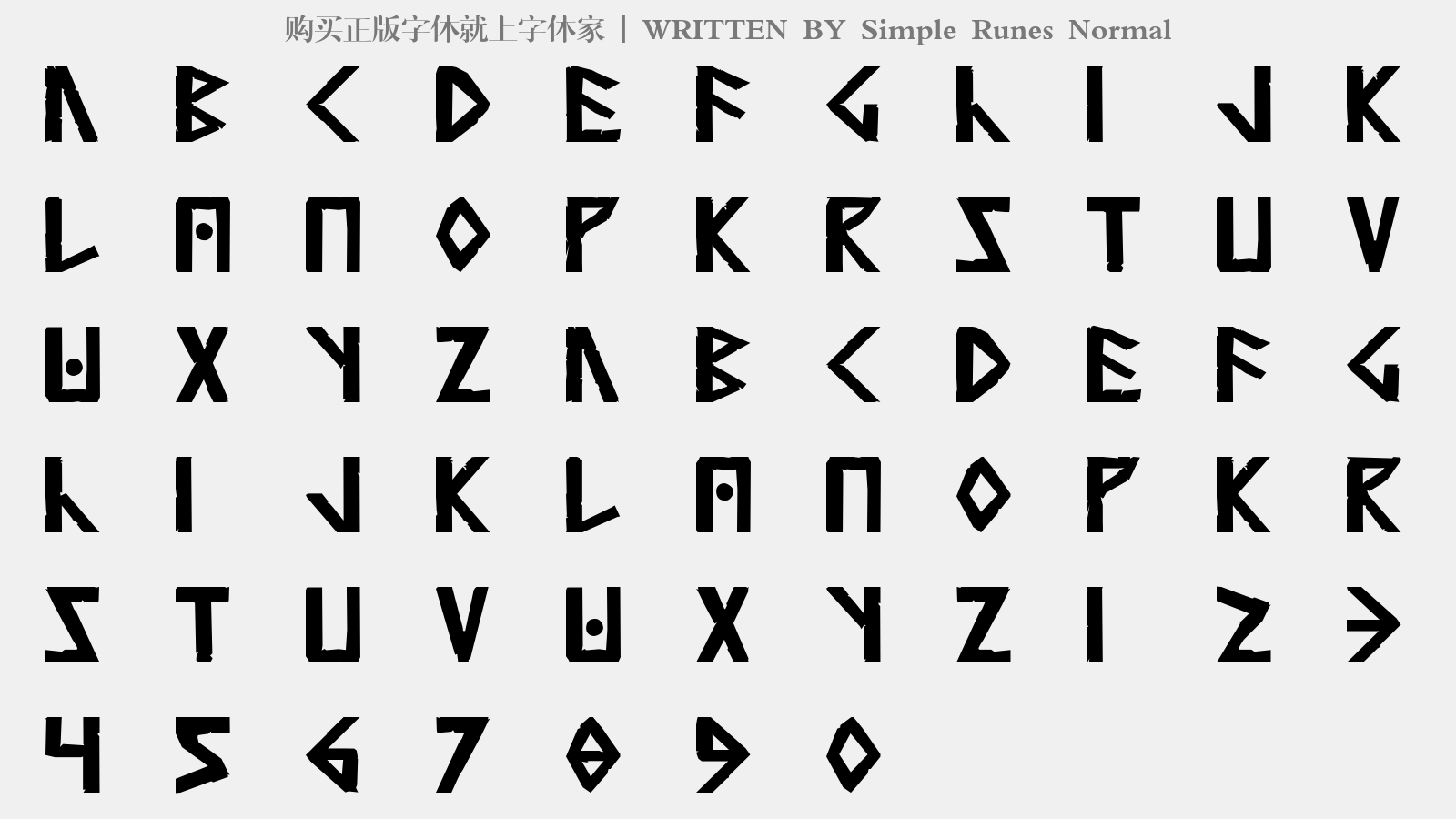 Simple Runes Normal免费字体下载 - 英文字体免费下载尽在字体家
