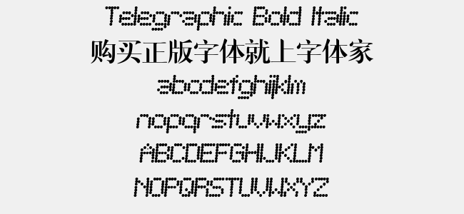 Telegraphic Bold Italic