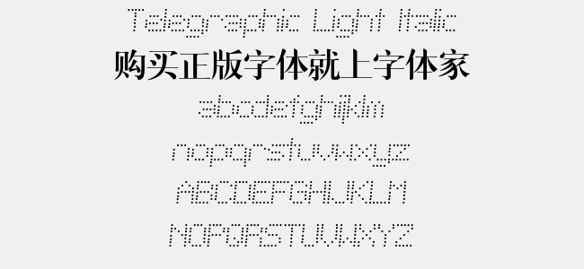 Telegraphic Light Italic
