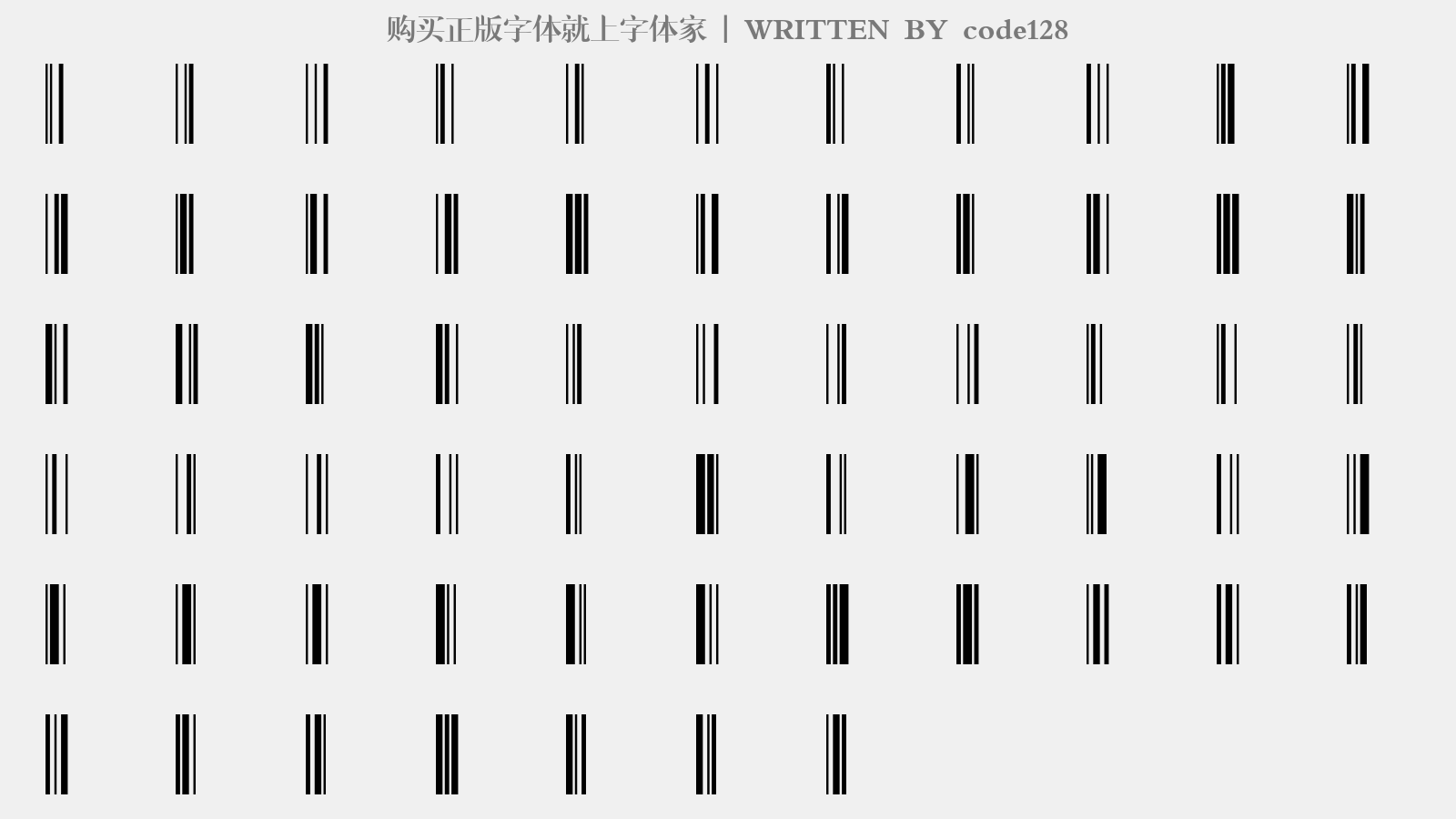 code128 - 大写字母/小写字母/数字