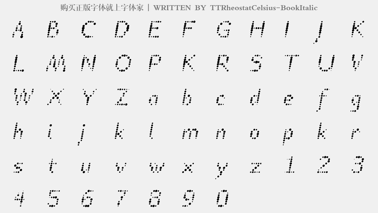 TTRheostatCelsius-BookItalic - 大写字母/小写字母/数字