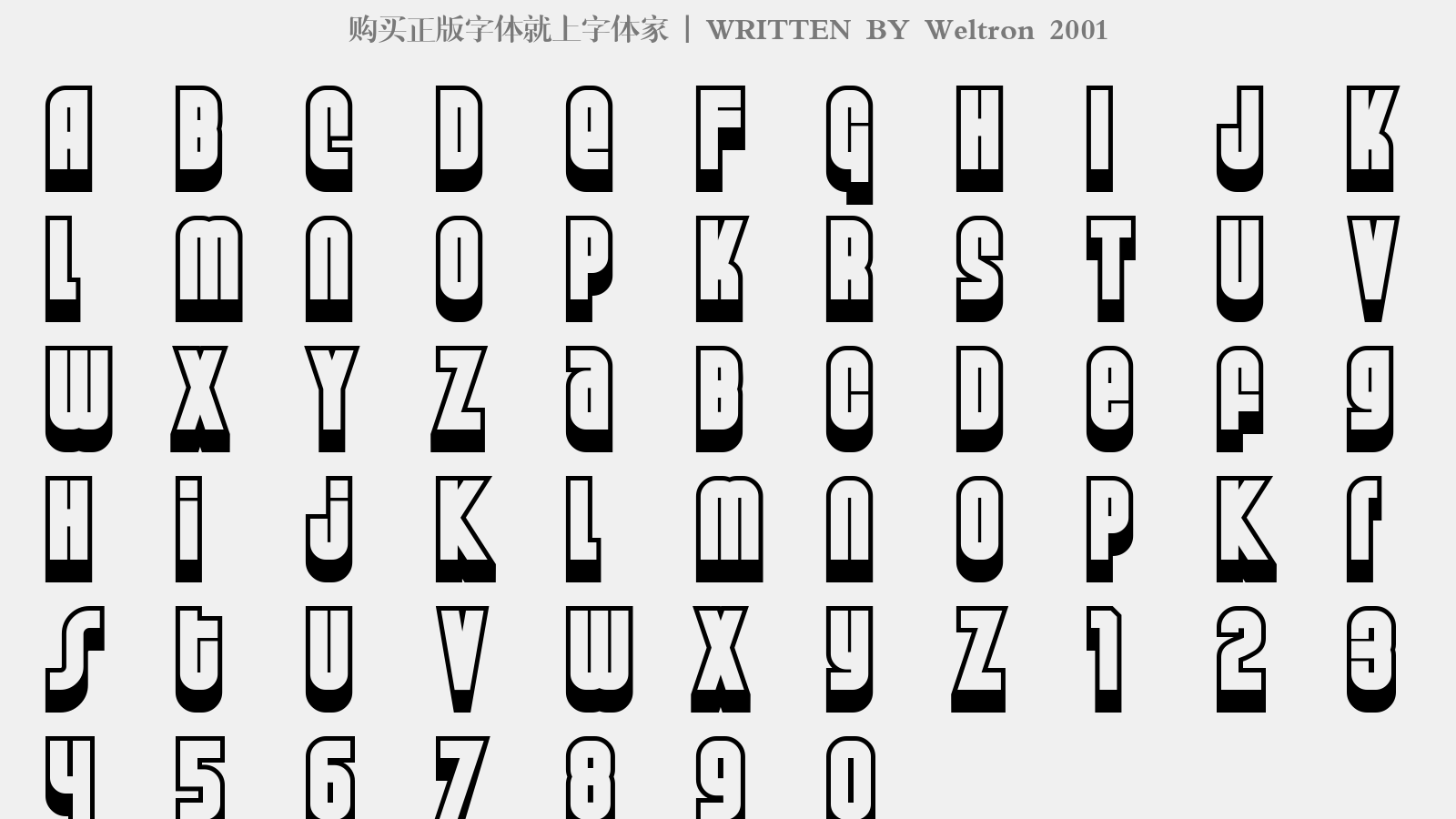weltron 2001 - 大写字母/小写字母/数字