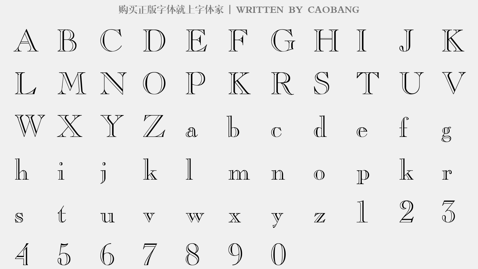 CAOBANG - 大写字母/小写字母/数字