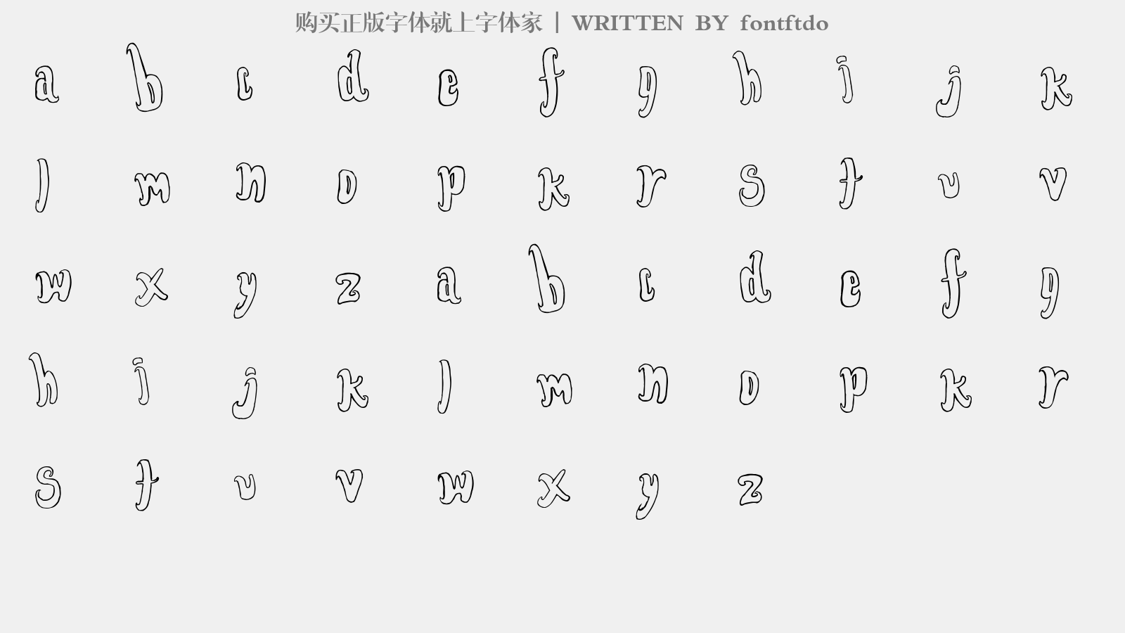 fontftdo - 大写字母/小写字母/数字