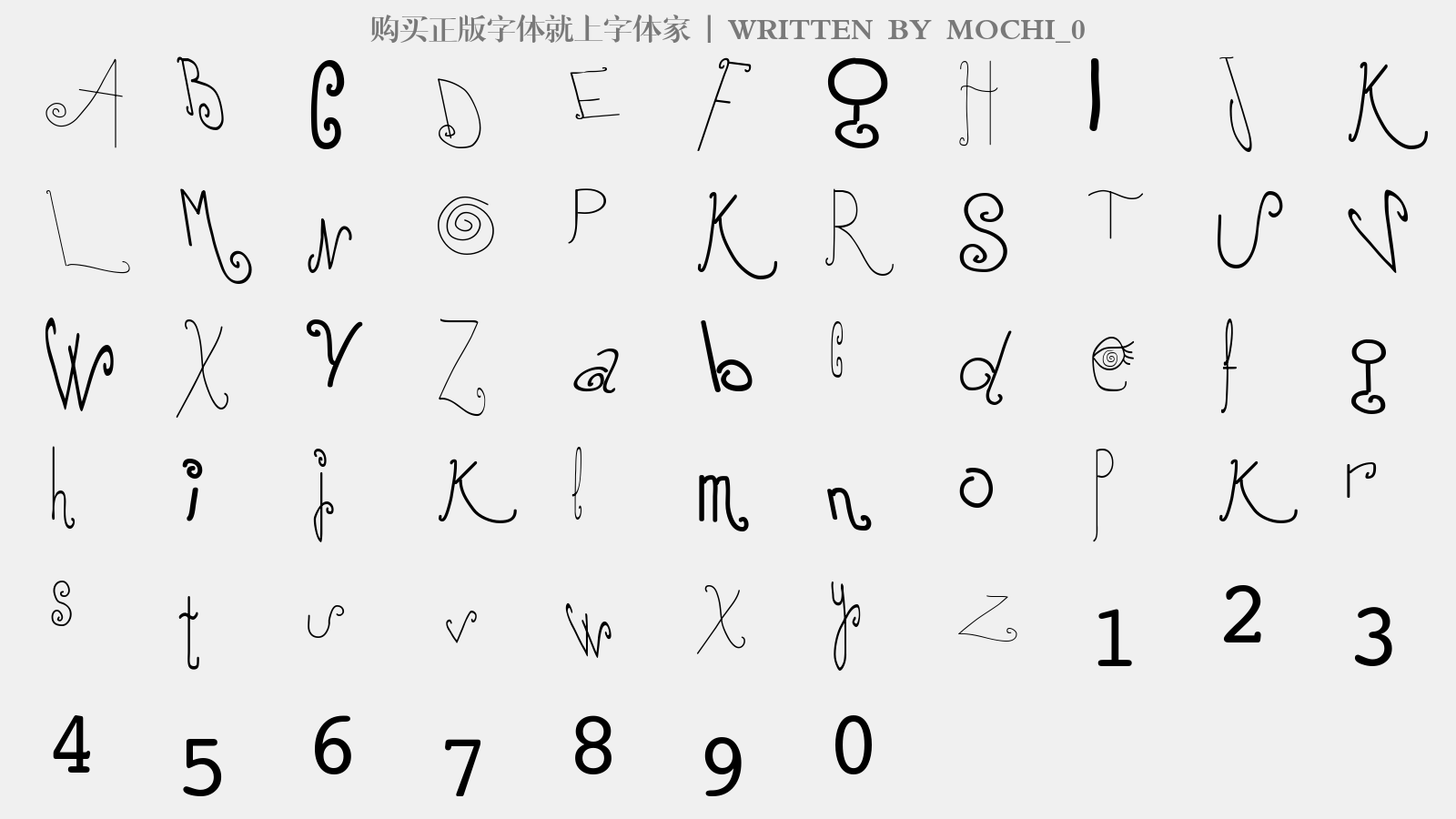 MOCHI_0 - 大写字母/小写字母/数字