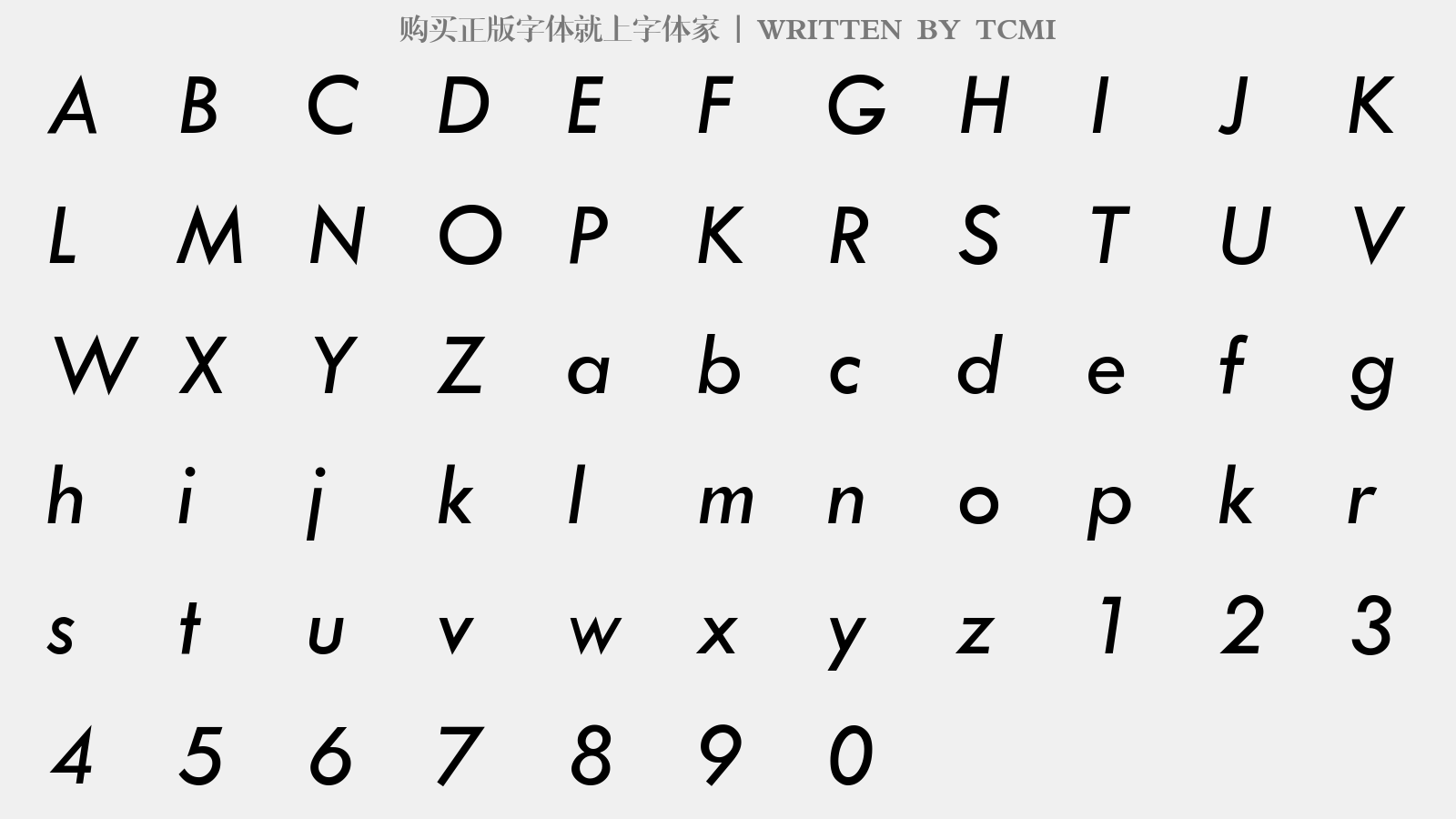 TCMI - 大写字母/小写字母/数字